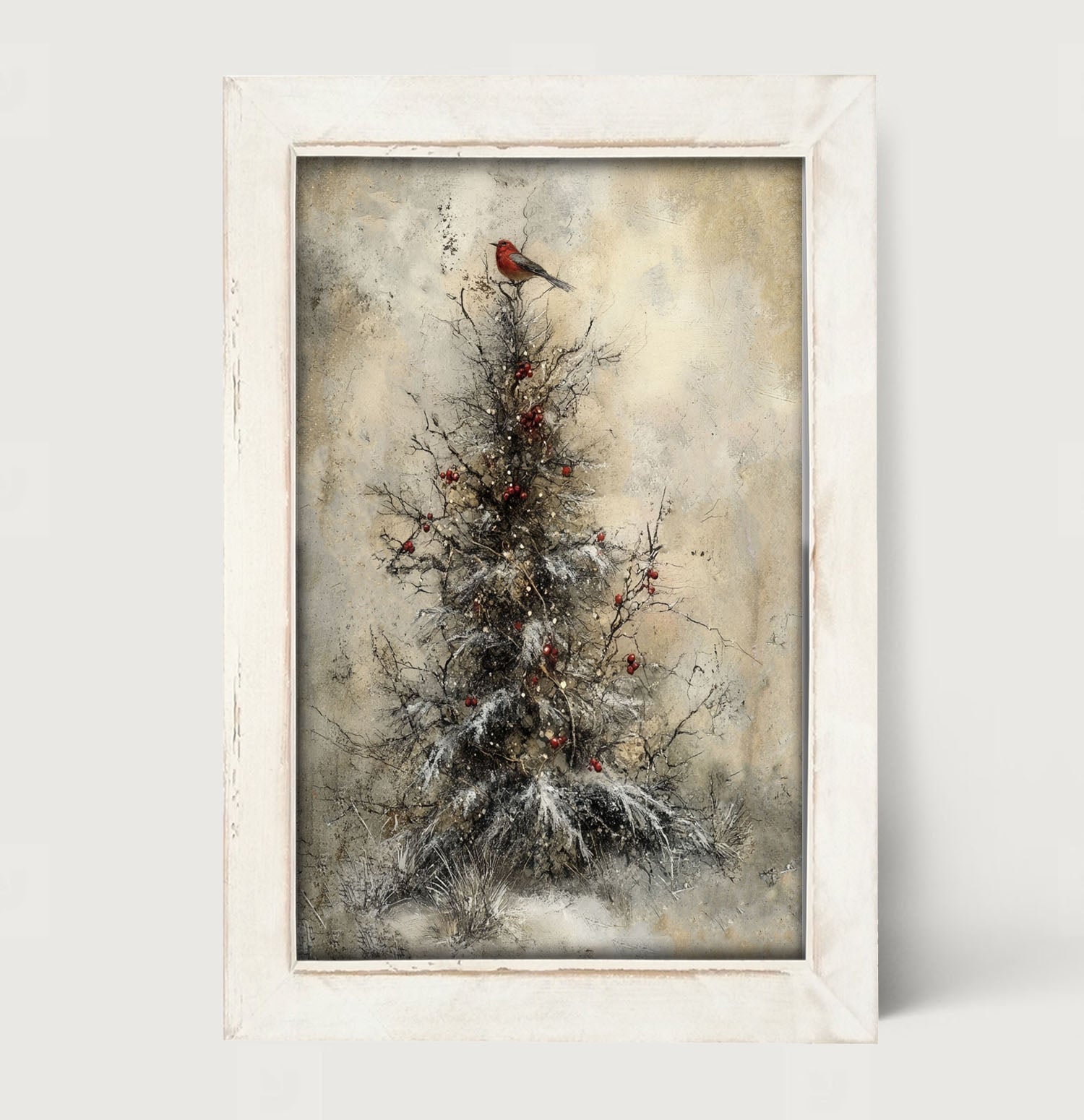 Christmas Cardinal - Framed Art