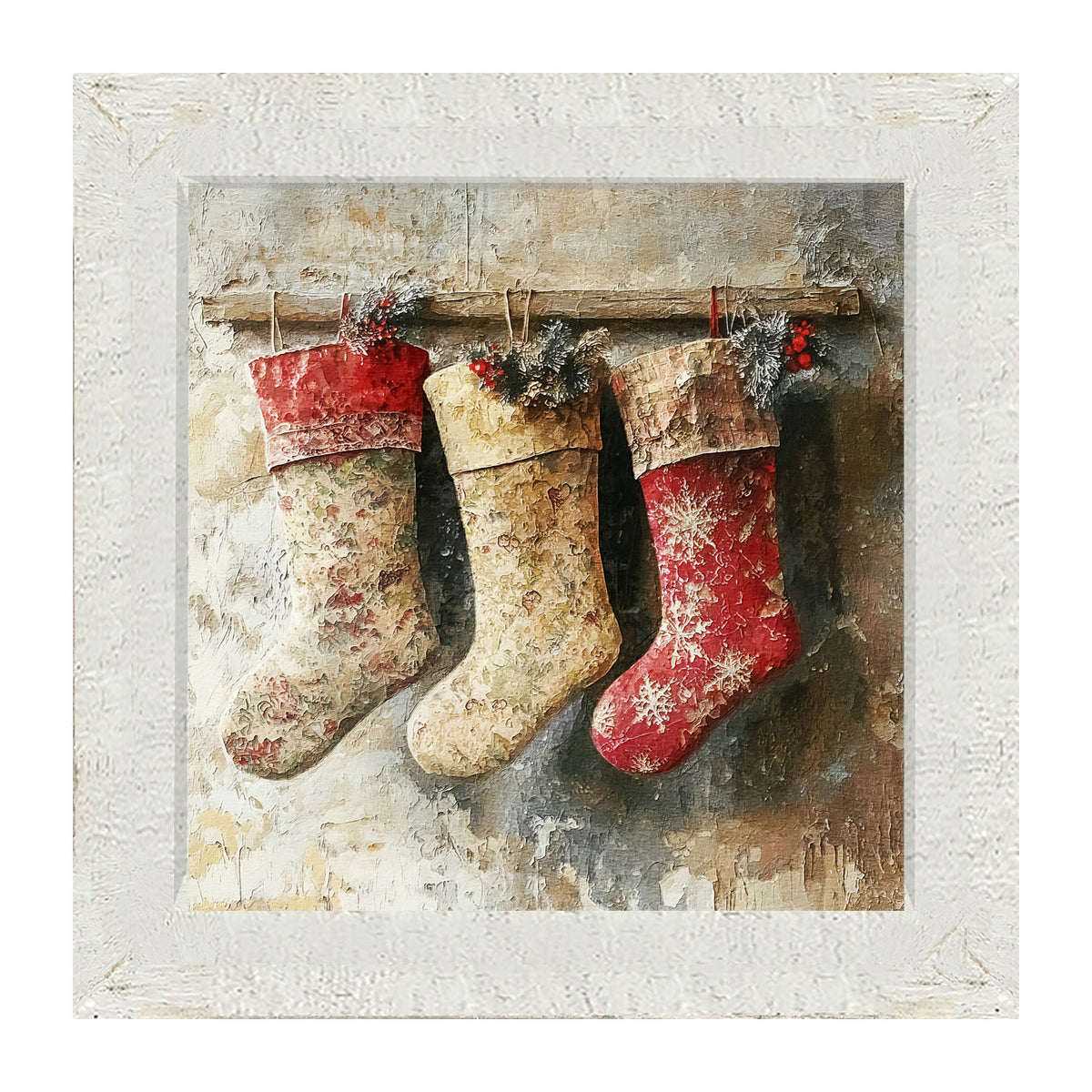 Stocking Trio - Framed art