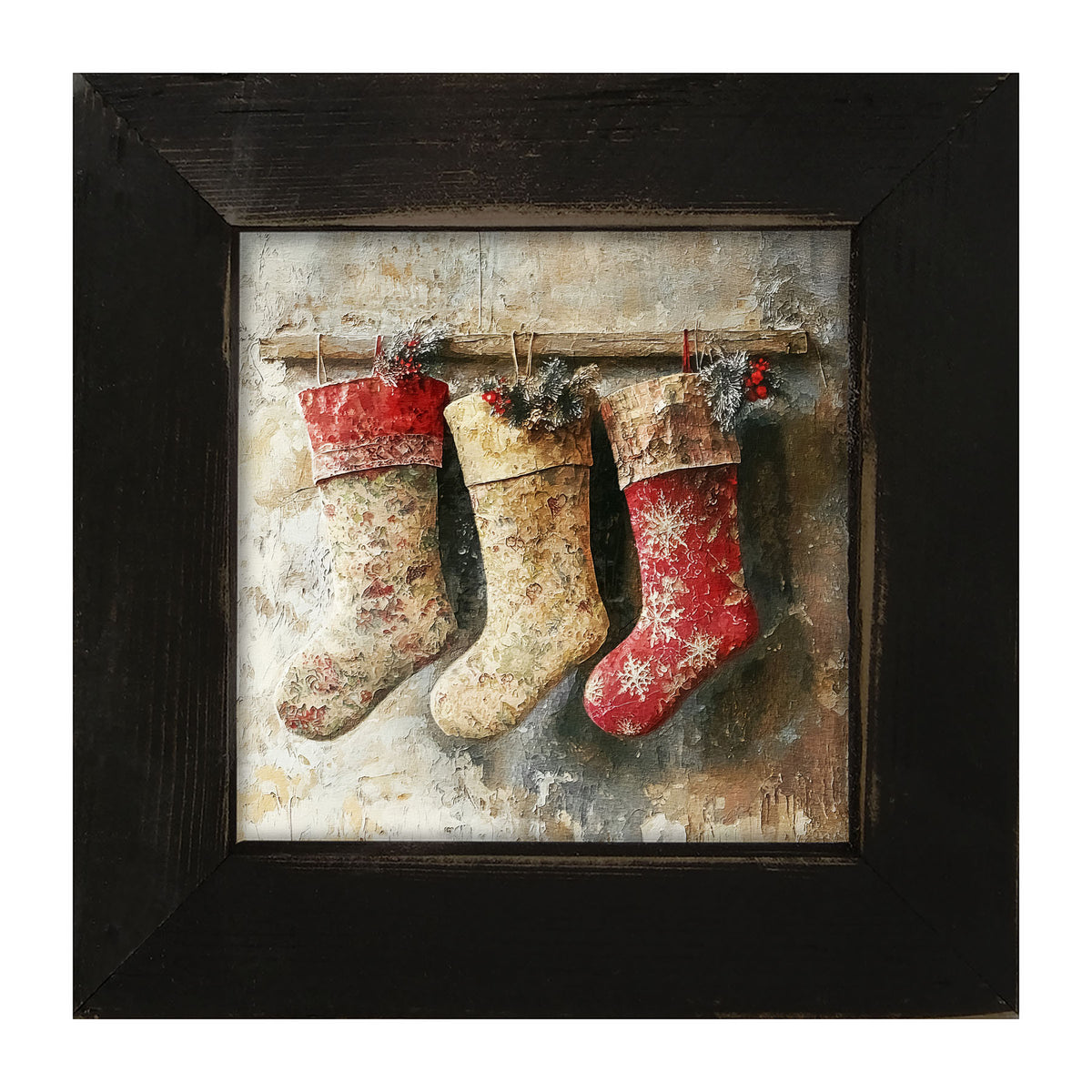 Stocking Trio - Framed art