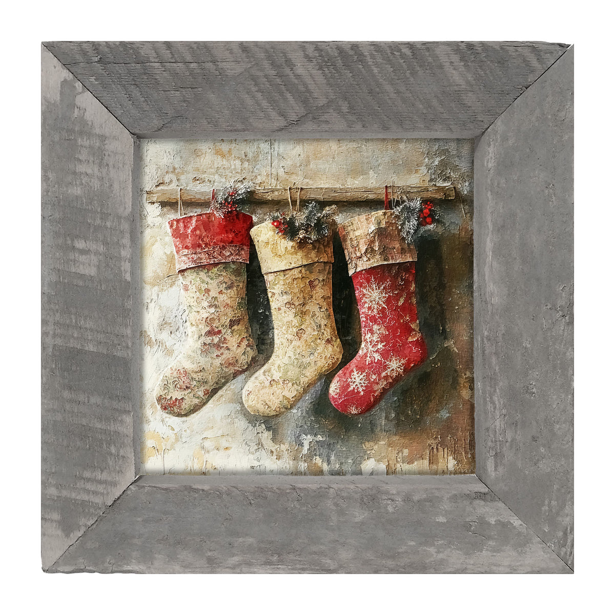 Stocking Trio - Framed art