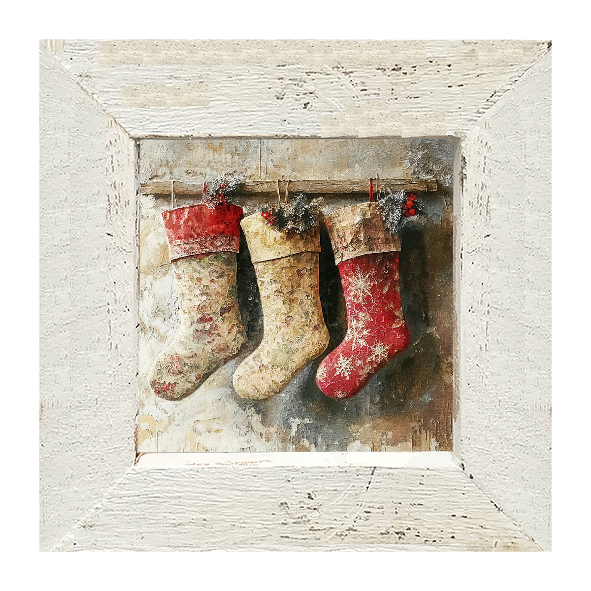 Stocking Trio - Framed art