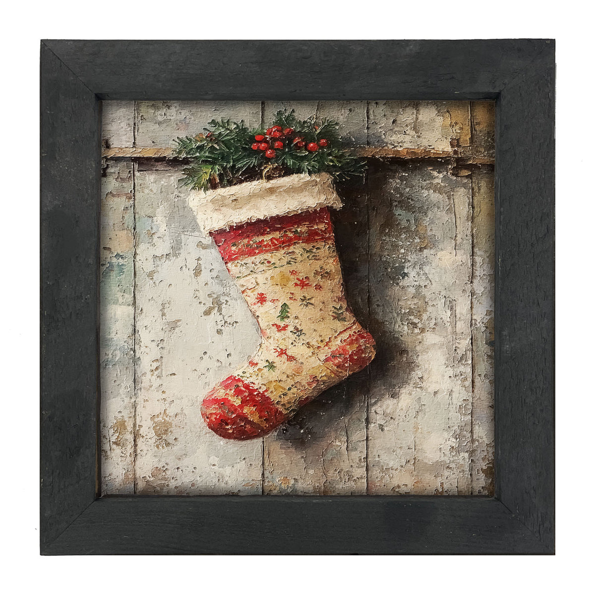 Festive Stocking - Framed art