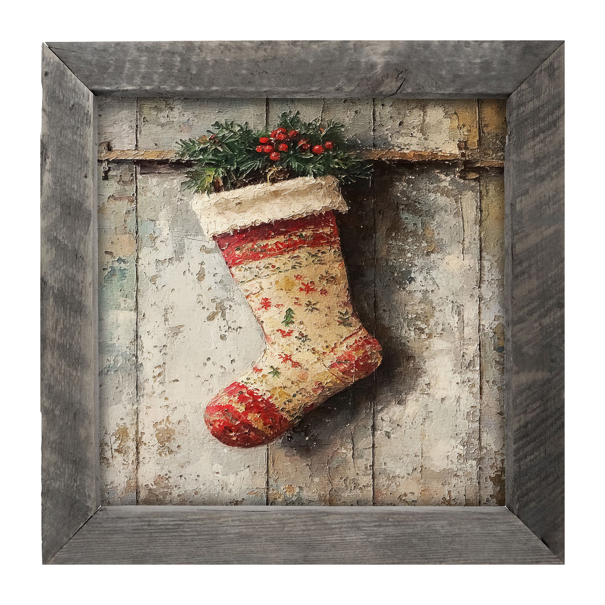 Festive Stocking - Framed art