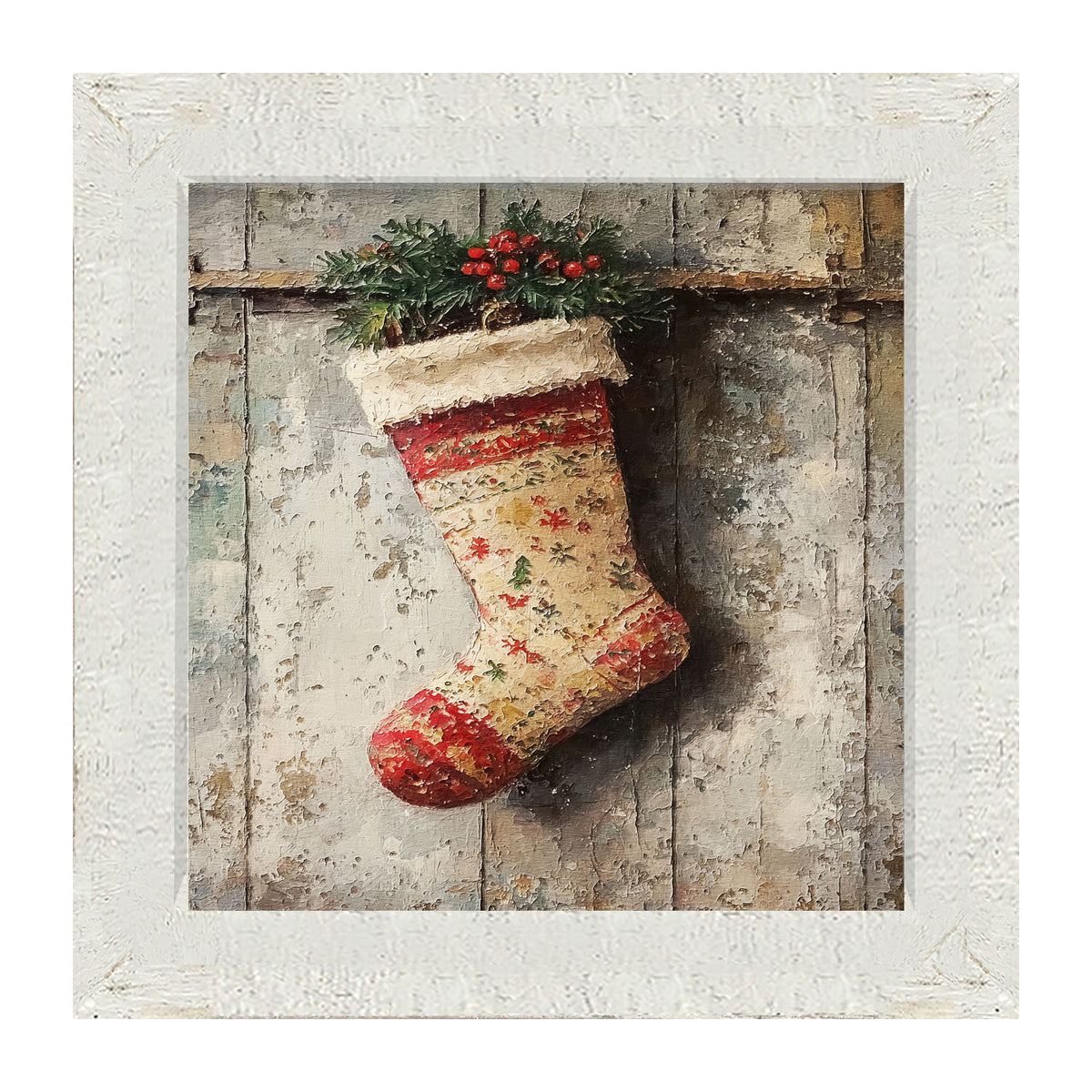 Festive Stocking - Framed art