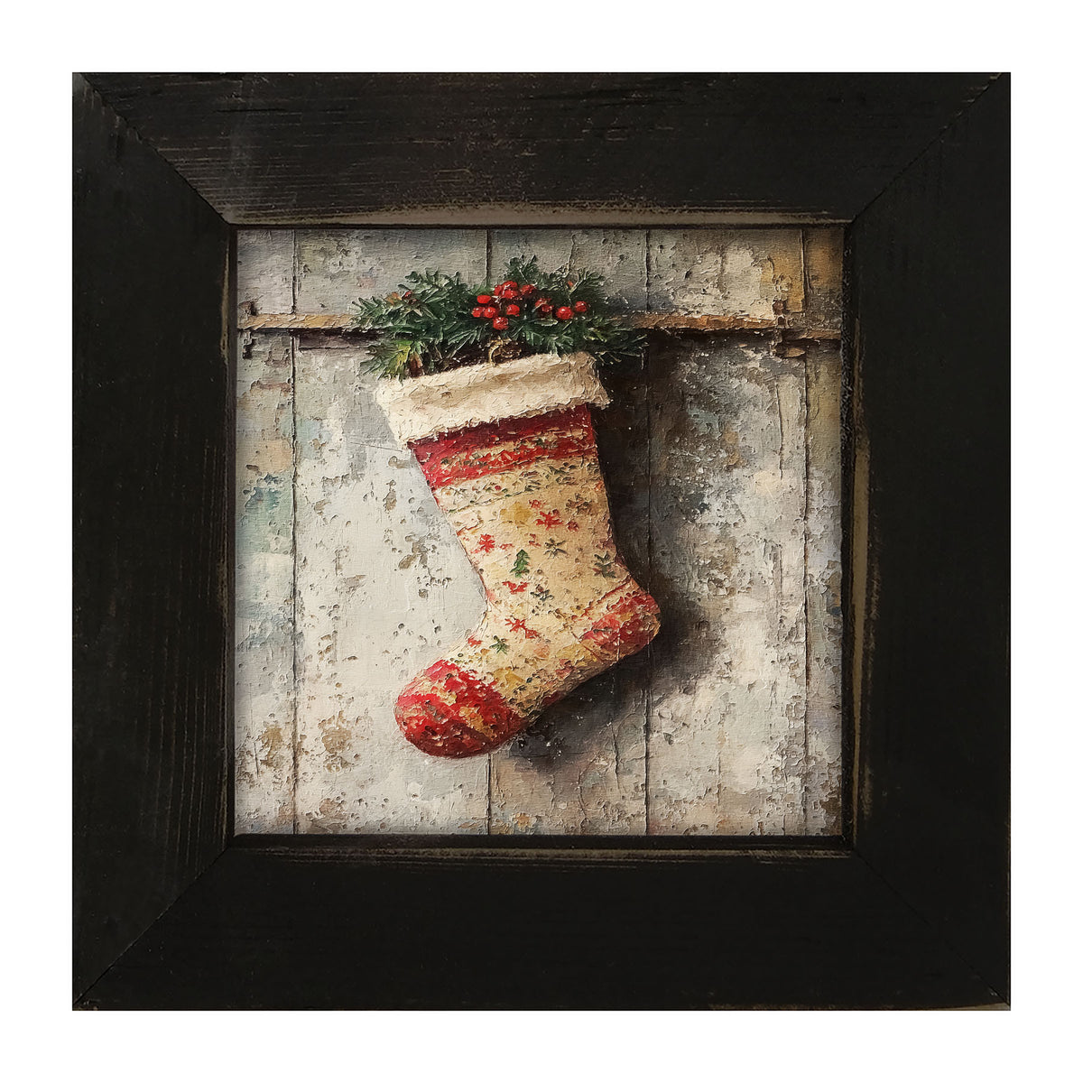 Festive Stocking - Framed art