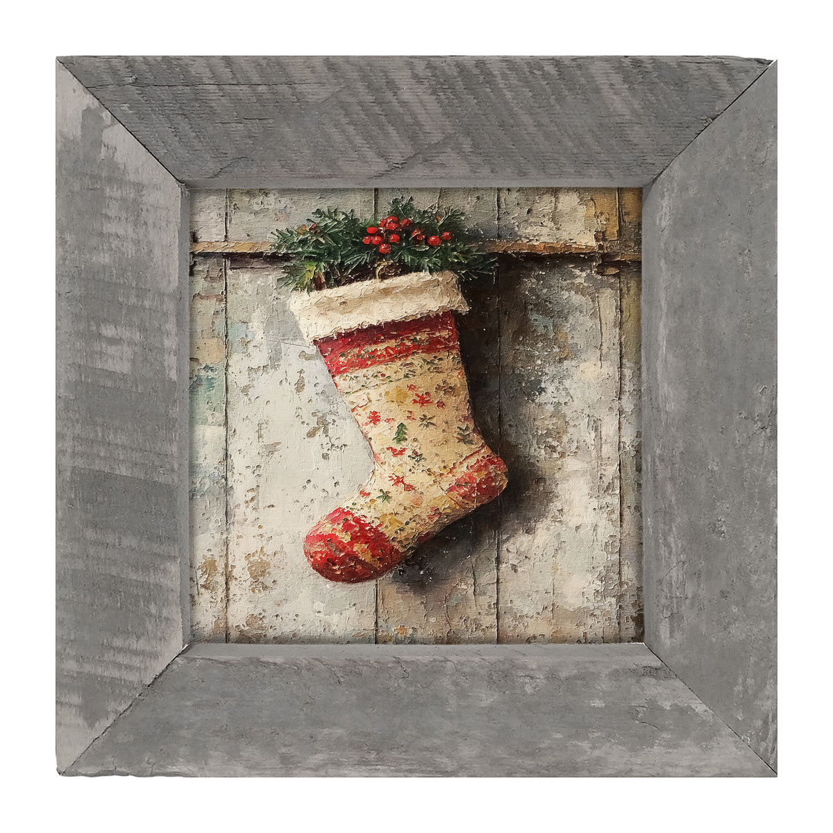 Festive Stocking - Framed art