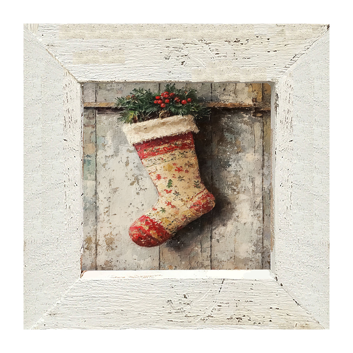 Festive Stocking - Framed art