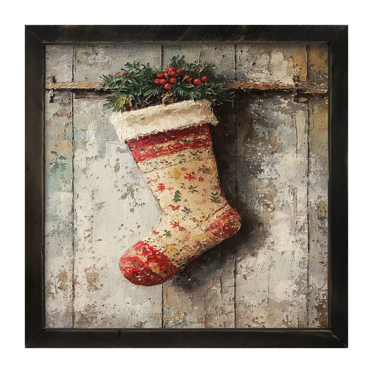 Festive Stocking - Framed art