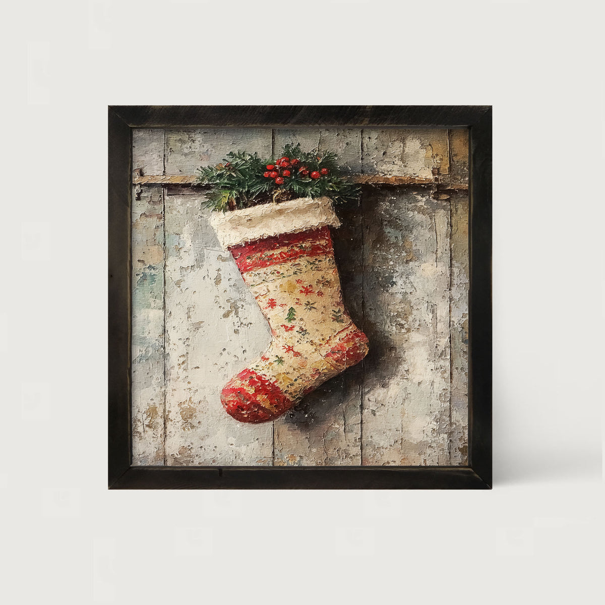 Festive Stocking - Framed art