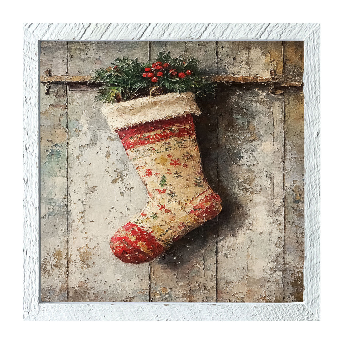 Festive Stocking - Framed art