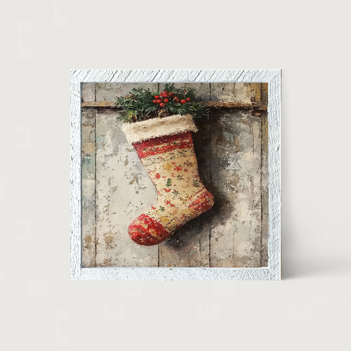 Festive Stocking - Framed art