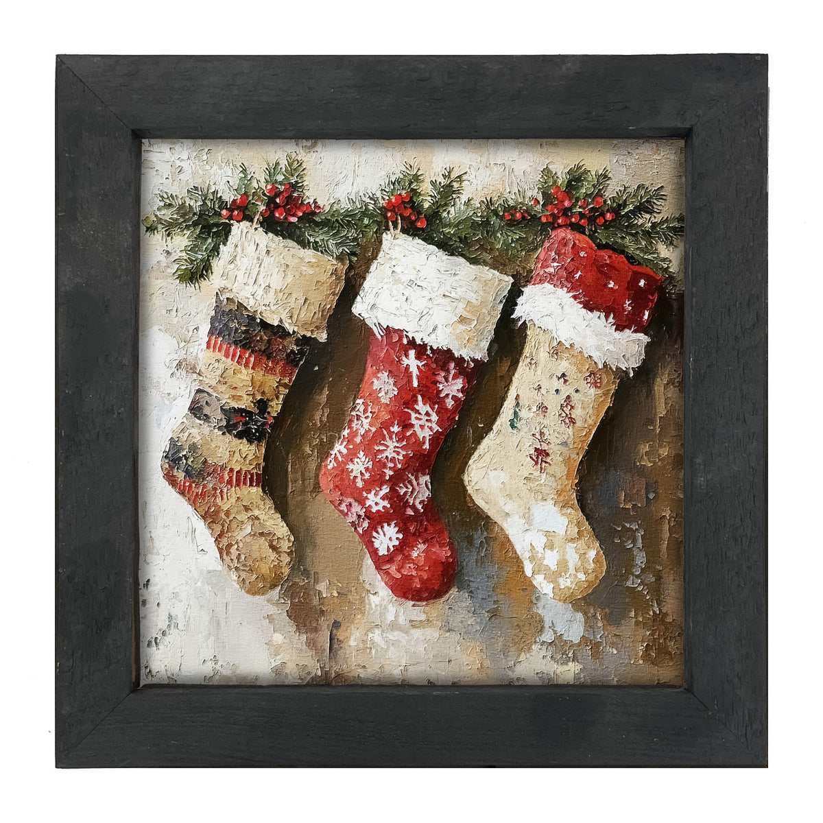 Rustic Stockings - Framed art
