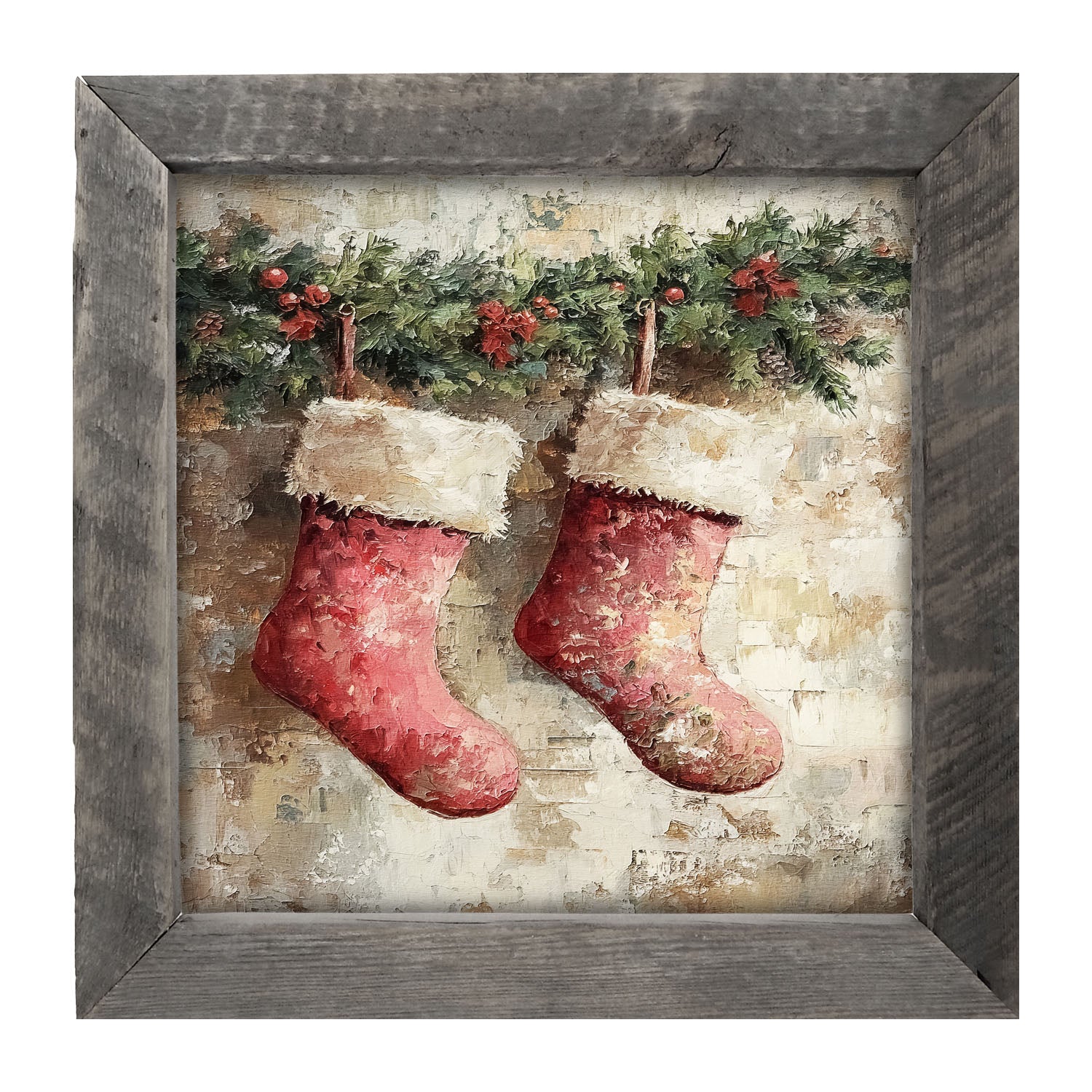 Red Stockings - Framed art