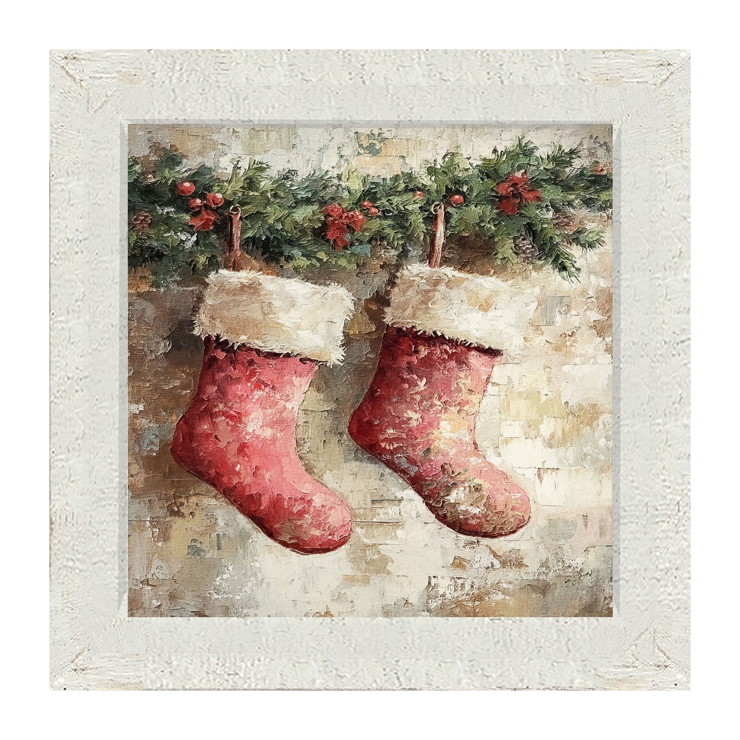 Red Stockings - Framed art