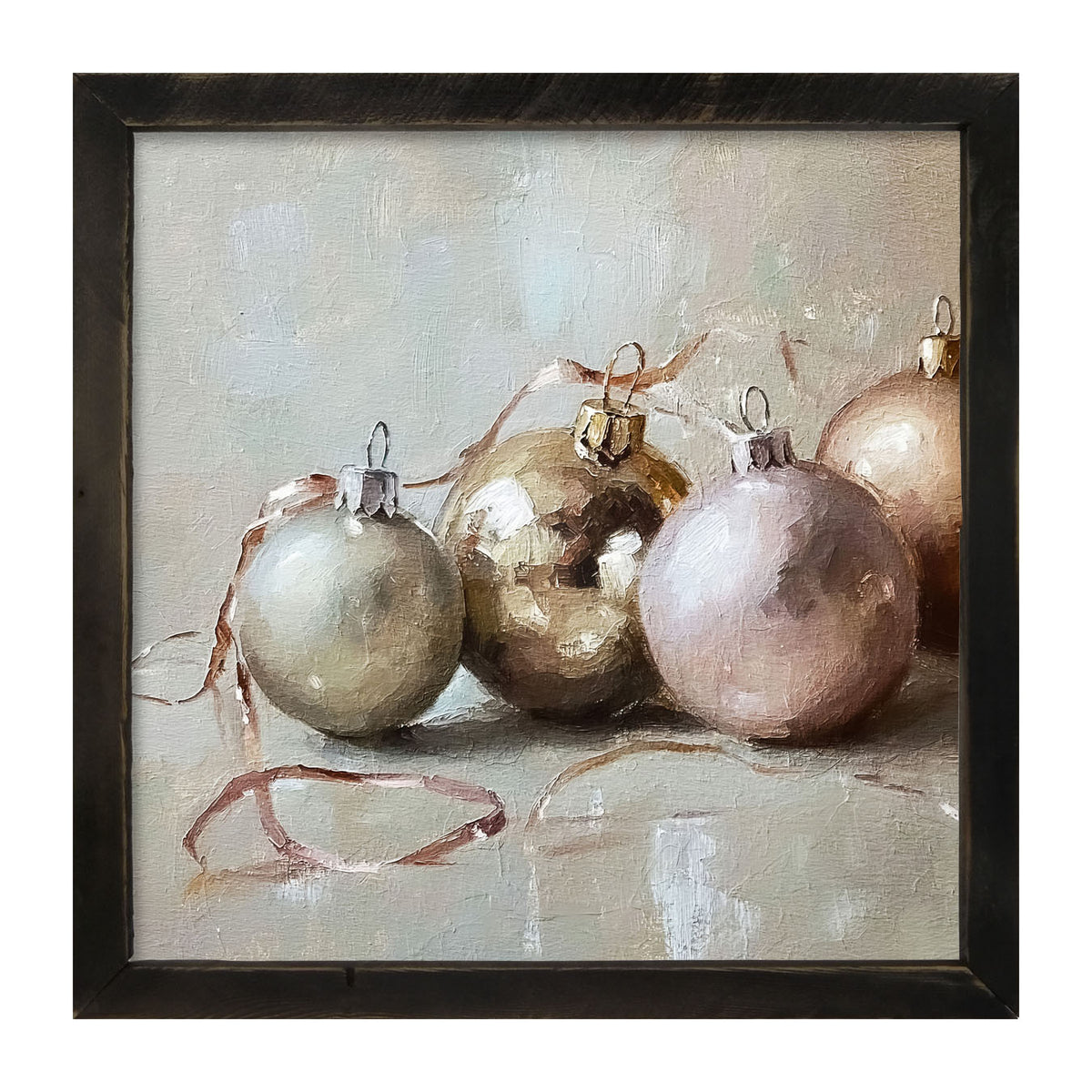 Ornaments and Ribbons - Framed Art