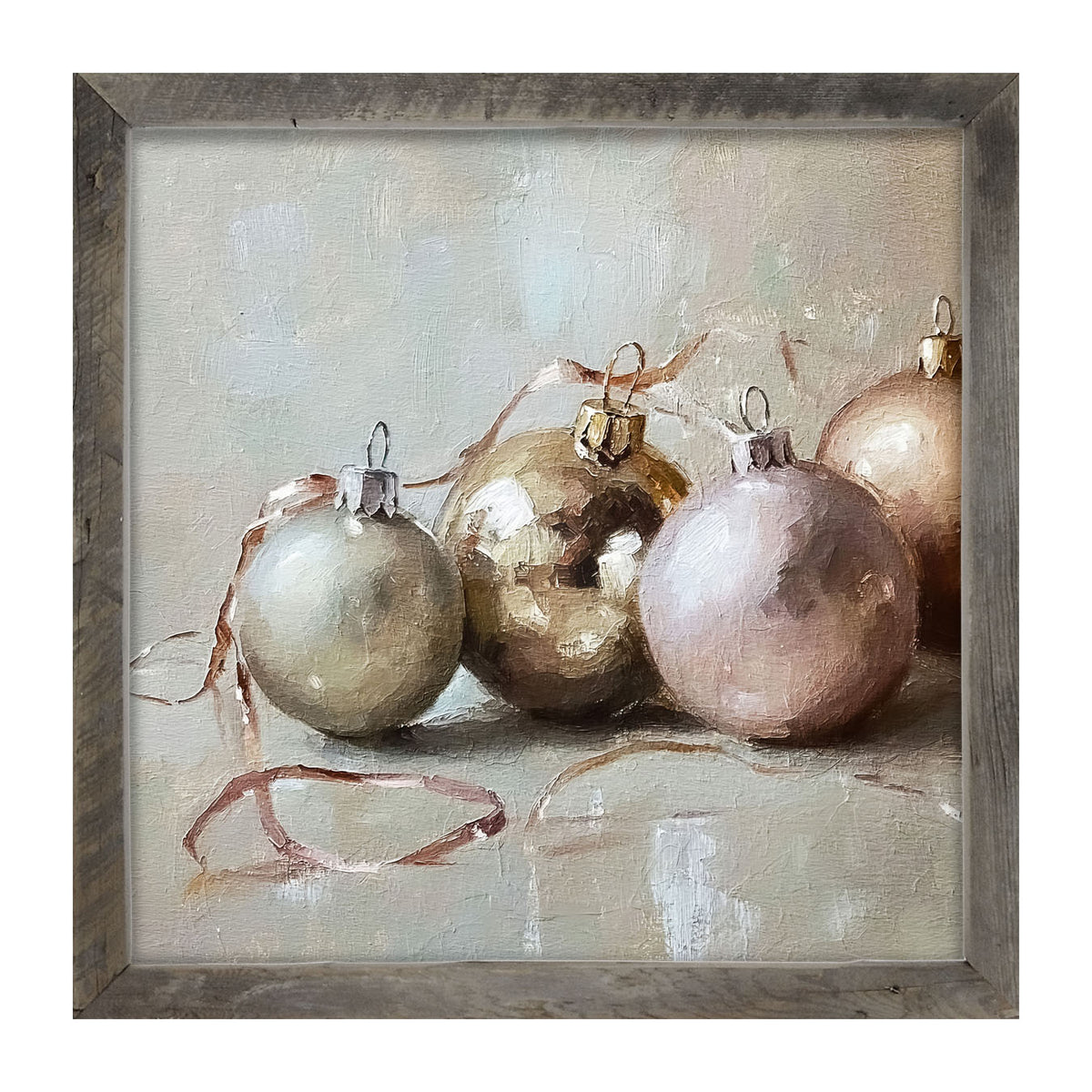 Ornaments and Ribbons - Framed Art