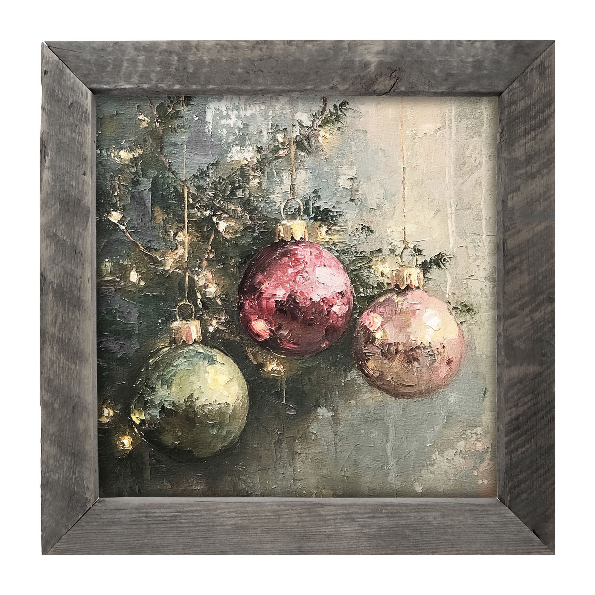 Ornaments on a Tree - Framed Art