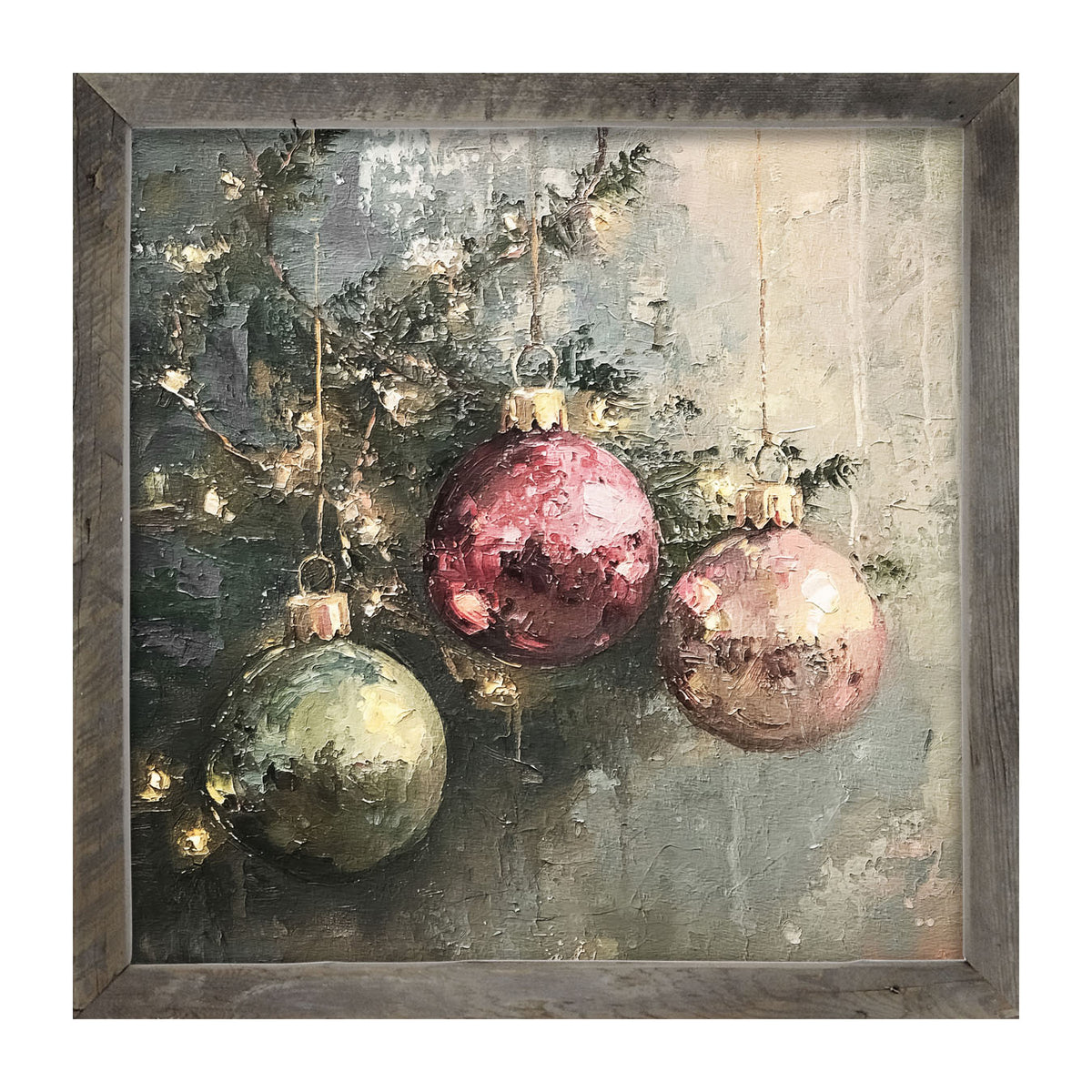Ornaments on a Tree - Framed Art