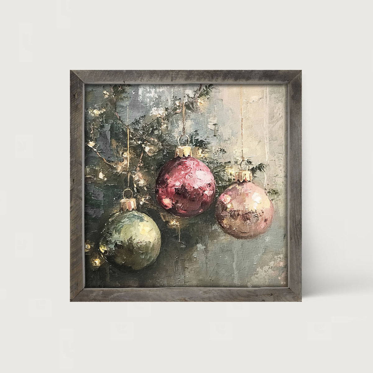 Ornaments on a Tree - Framed Art
