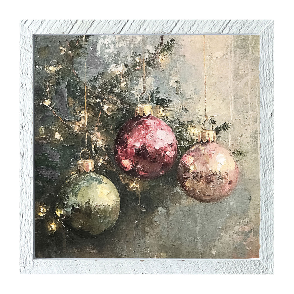 Ornaments on a Tree - Framed Art