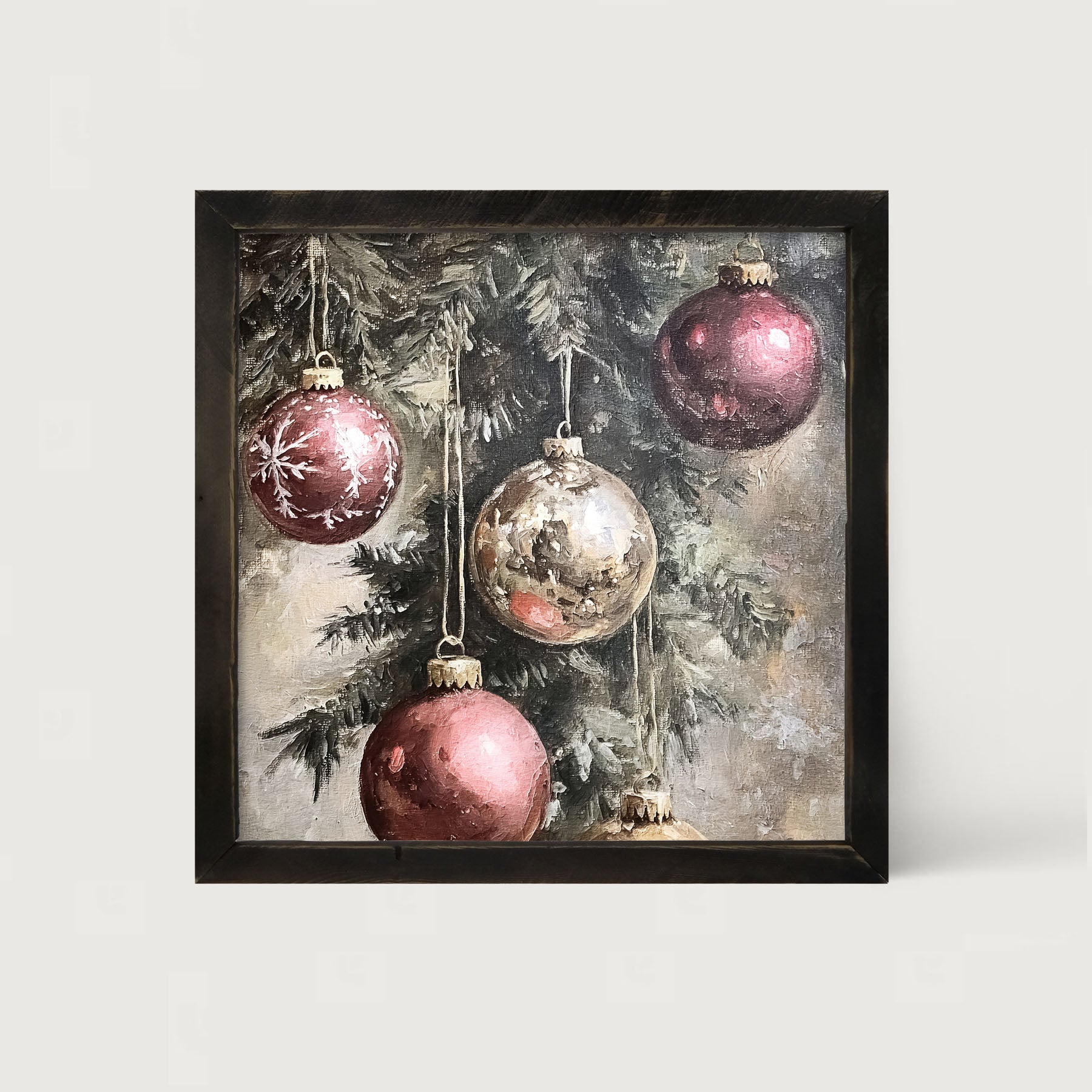 Ornaments on a Pine Branch