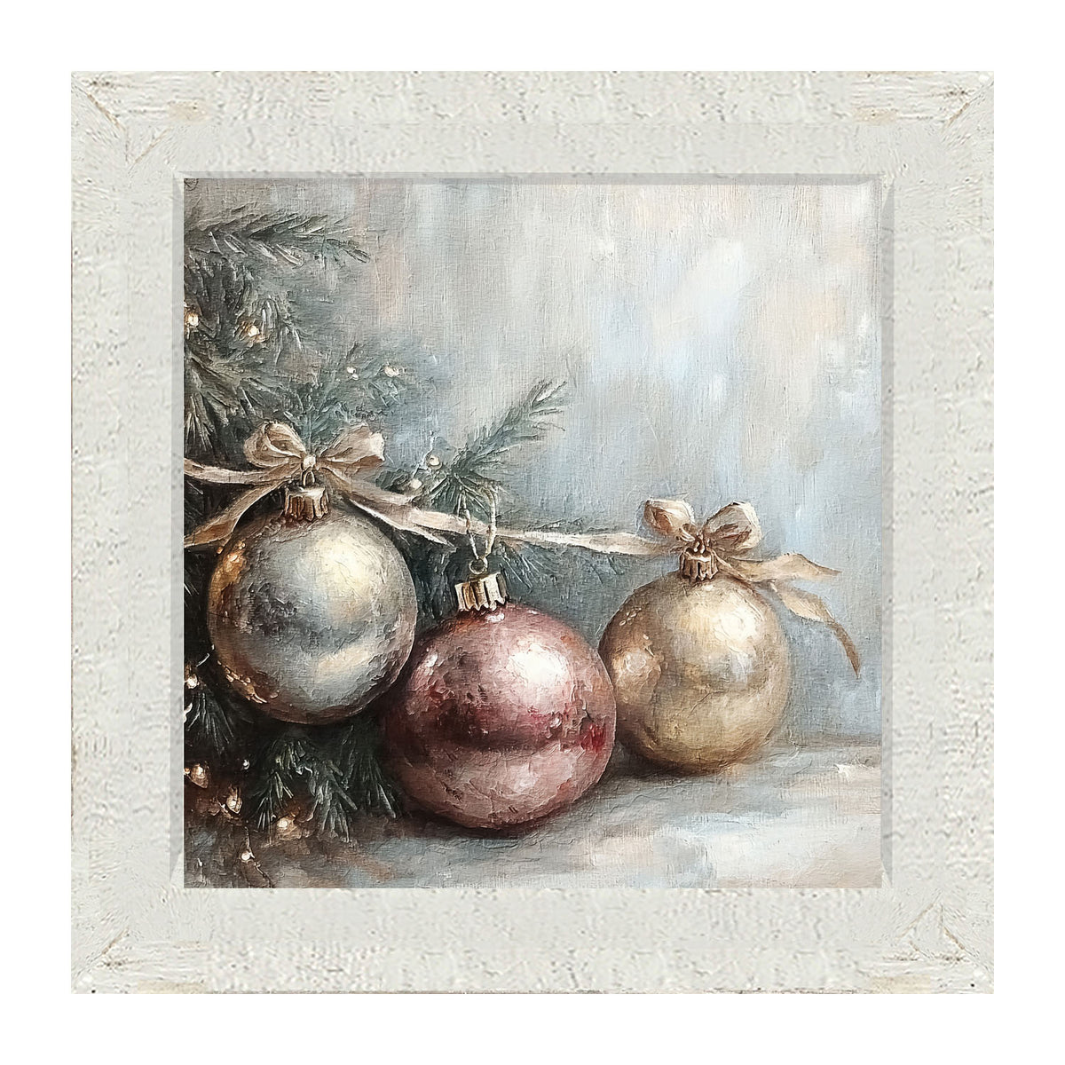 Ornaments and Bows - Framed Art