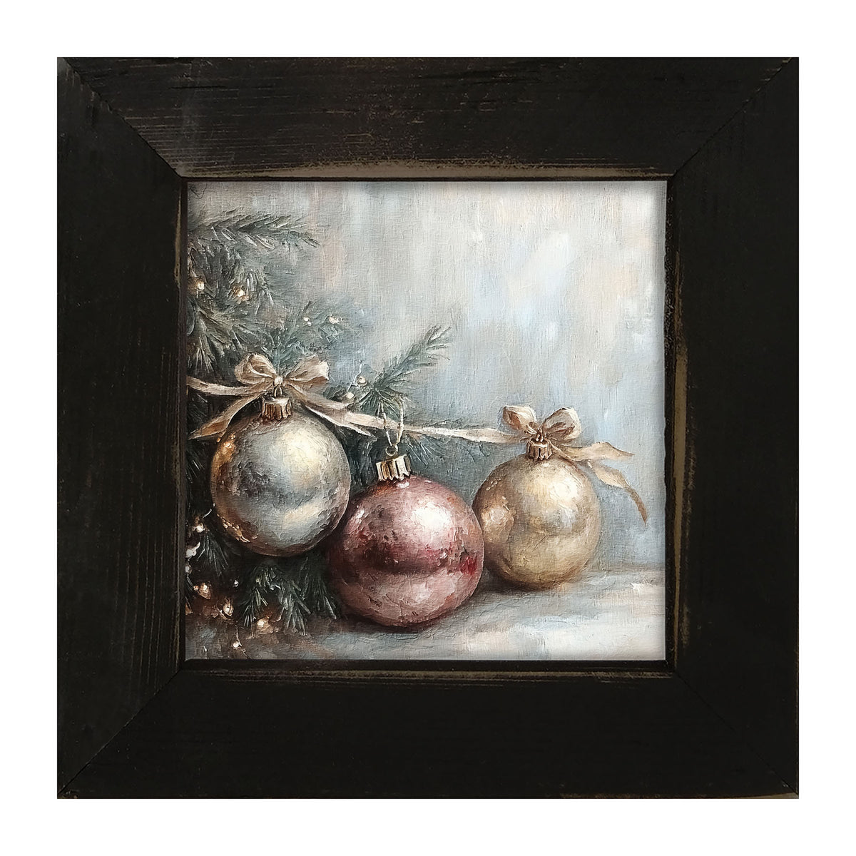 Ornaments and Bows - Framed Art
