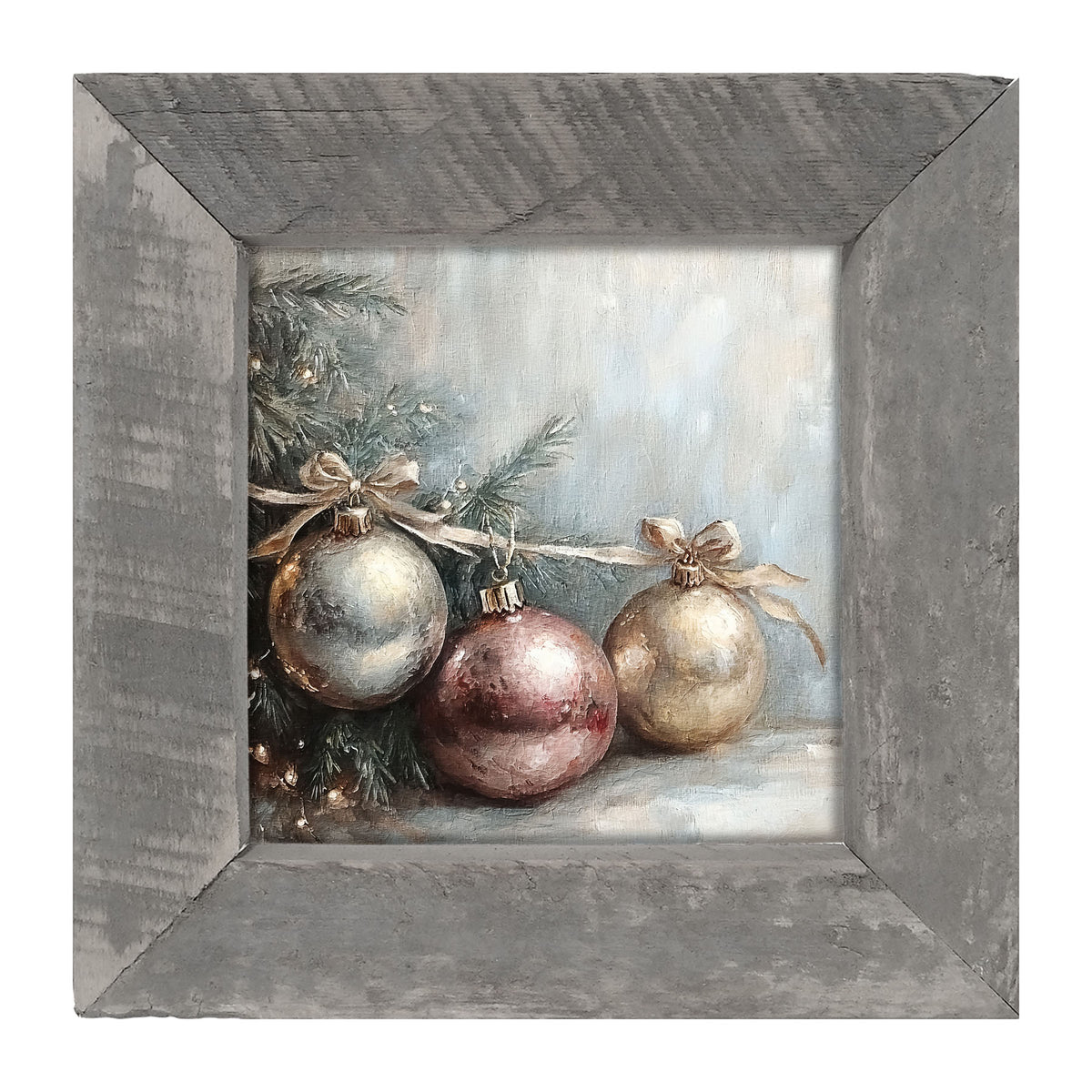 Ornaments and Bows - Framed Art