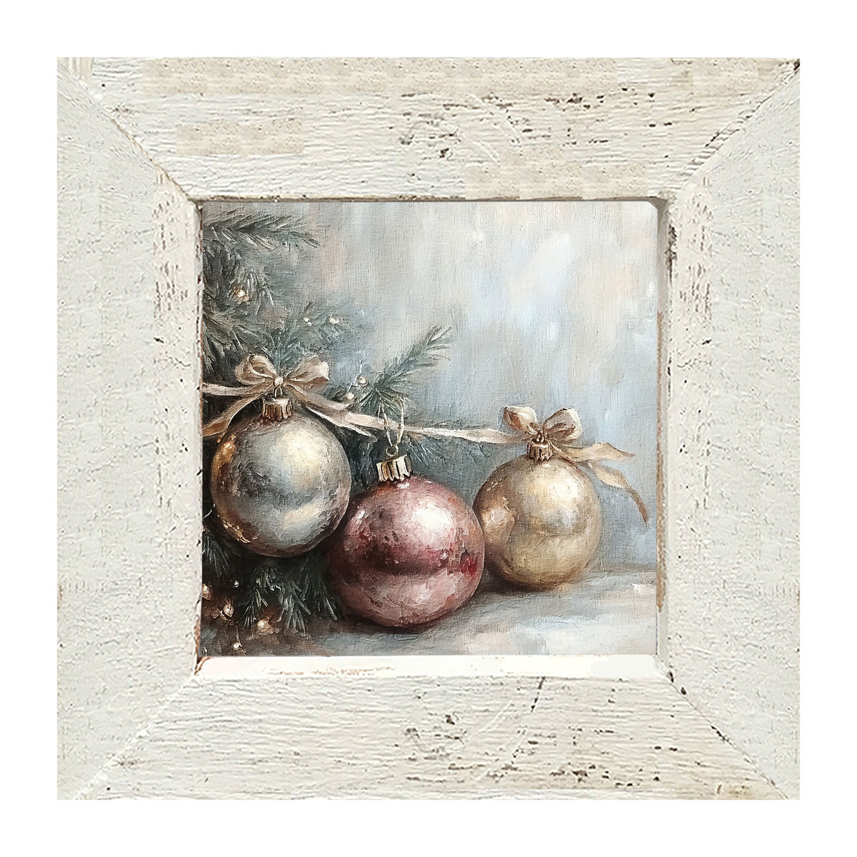 Ornaments and Bows - Framed Art