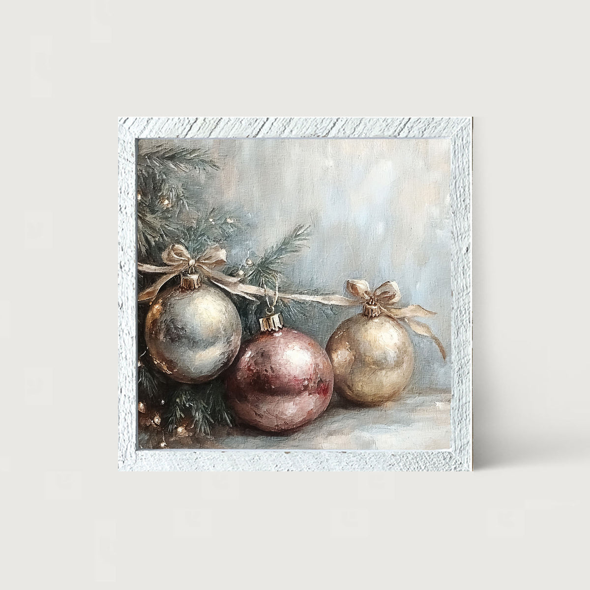 Ornaments and Bows - Framed Art