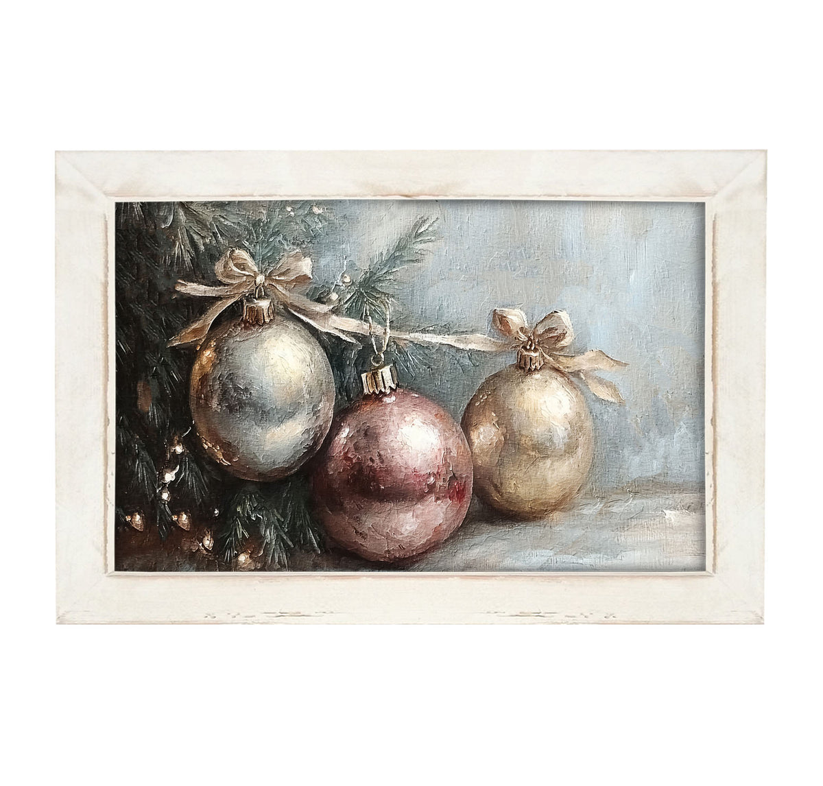 Ornaments and Bows - Framed Art