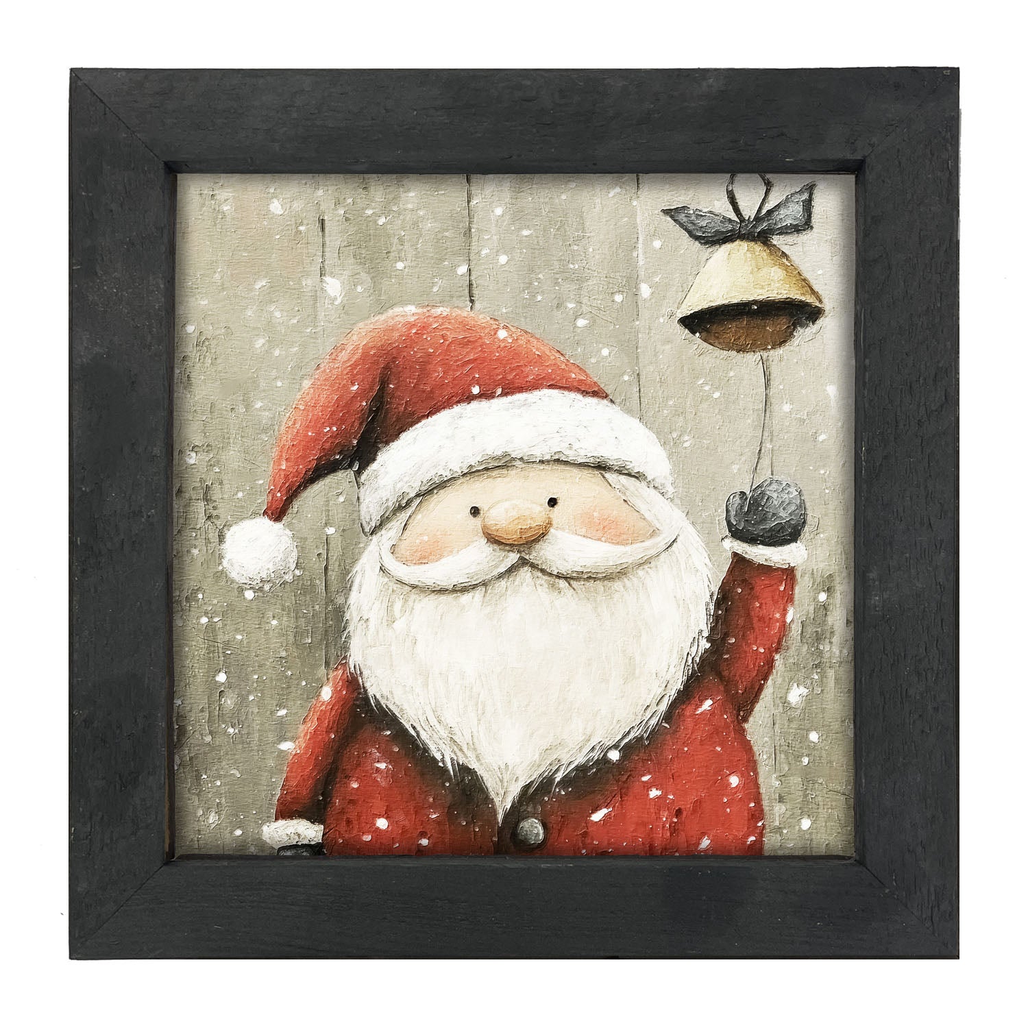 Bell-Ringing Santa - Framed Art