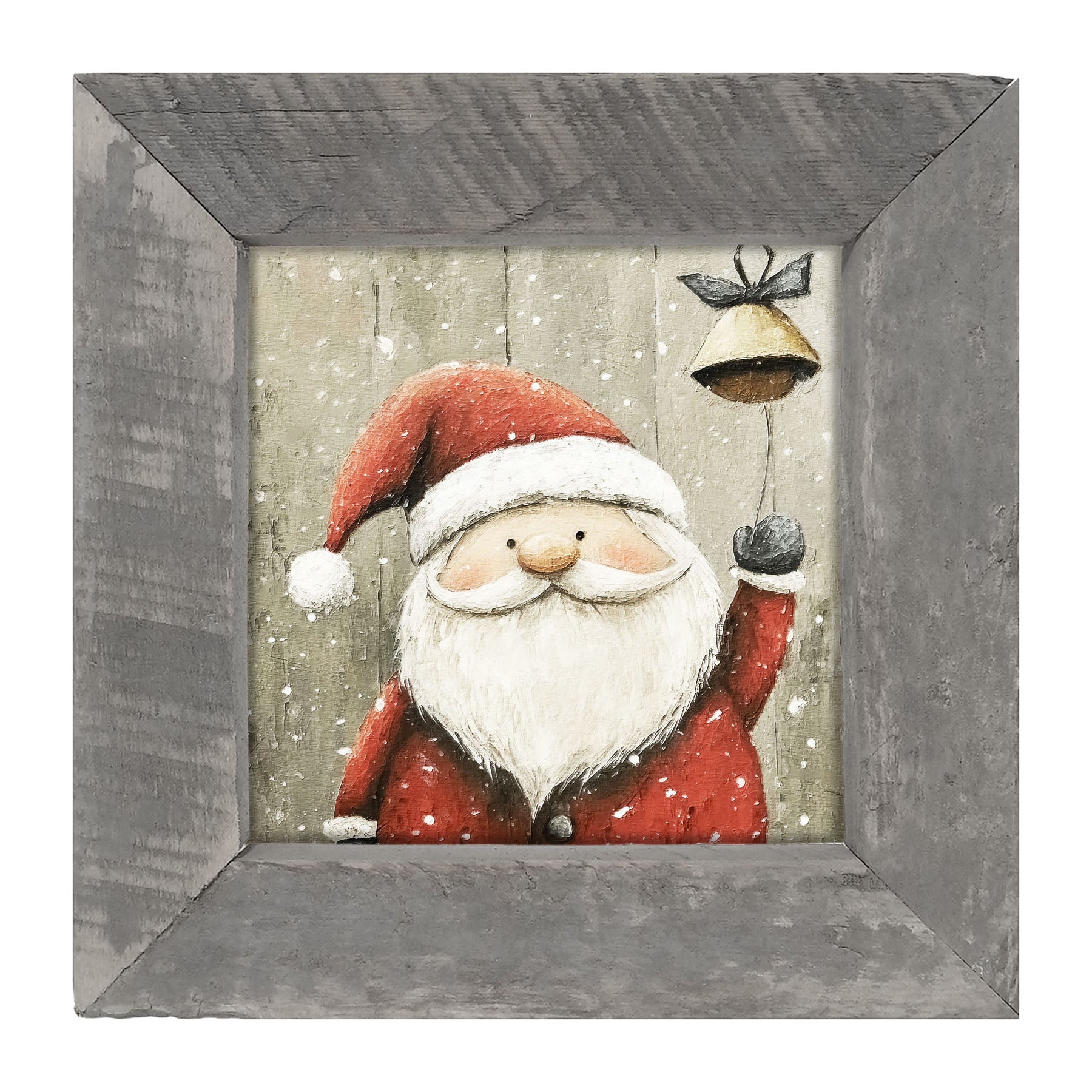 Bell-Ringing Santa - Framed Art