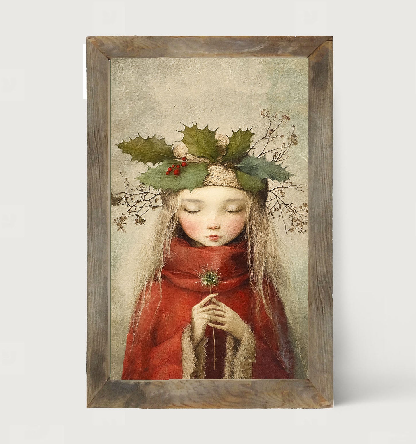 Rustic Christmas girl