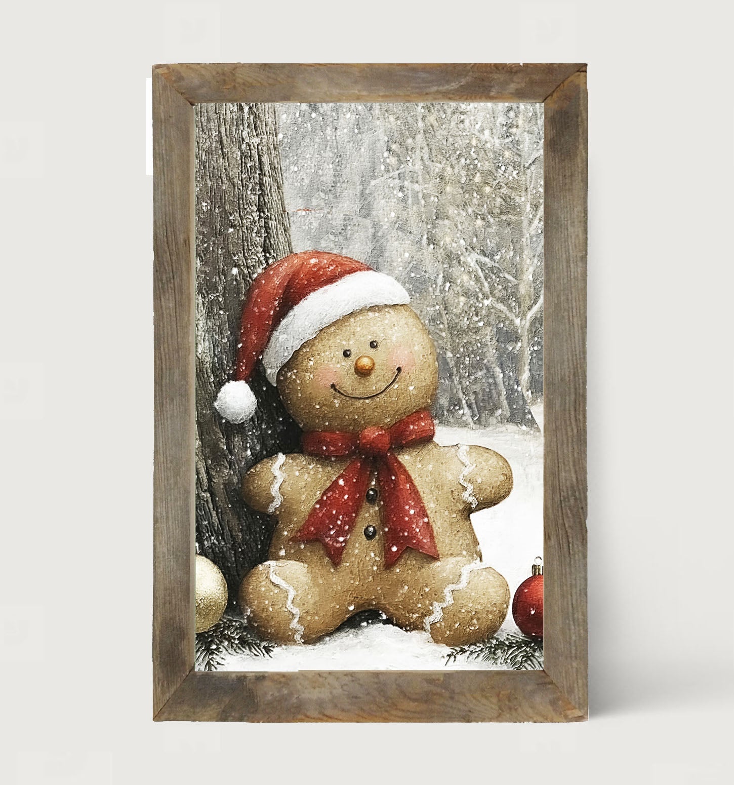 Snowy Gingerbread Man