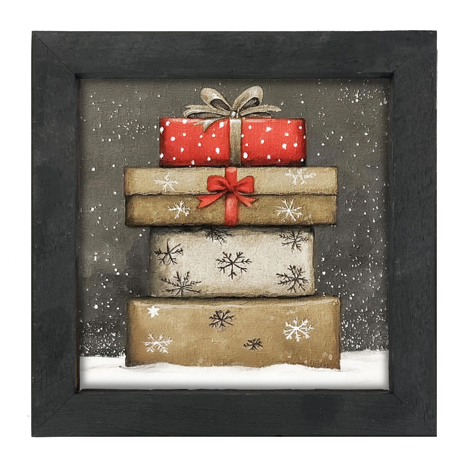 Snowy Presents - Framed Art