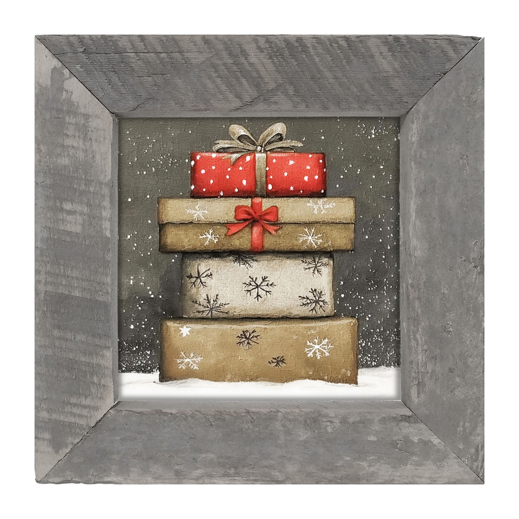 Snowy Presents - Framed Art