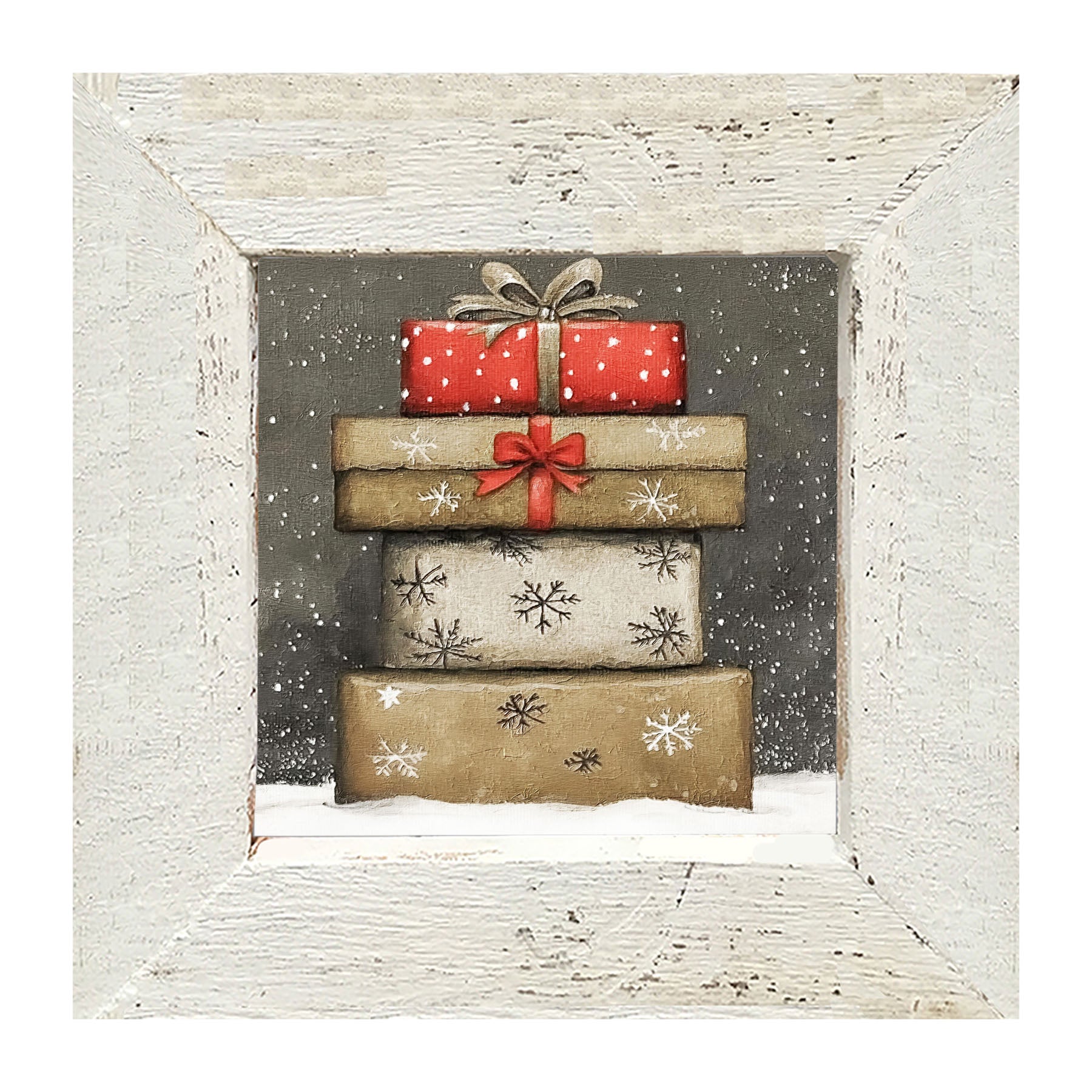 Snowy Presents - Framed Art