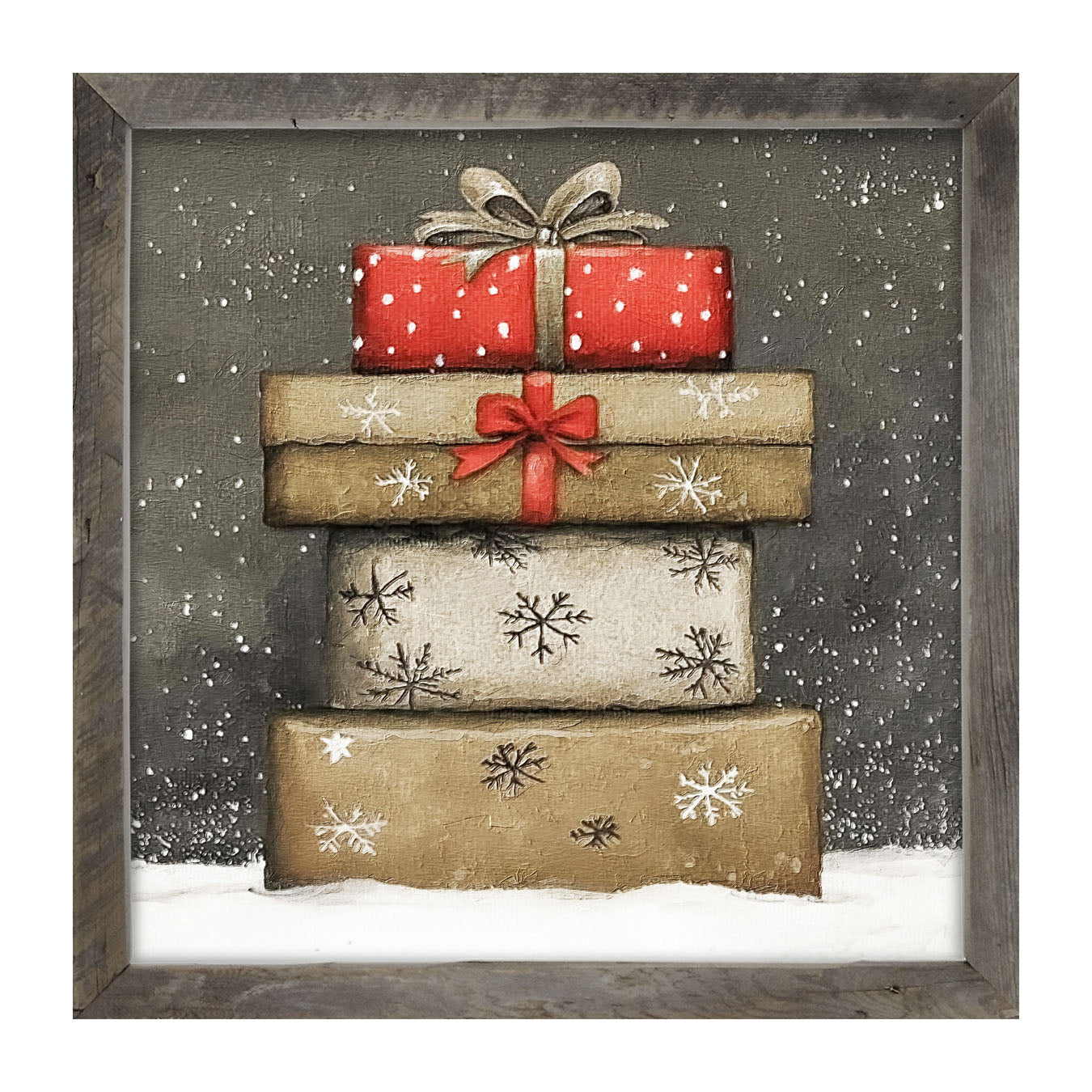 Snowy Presents - Framed Art