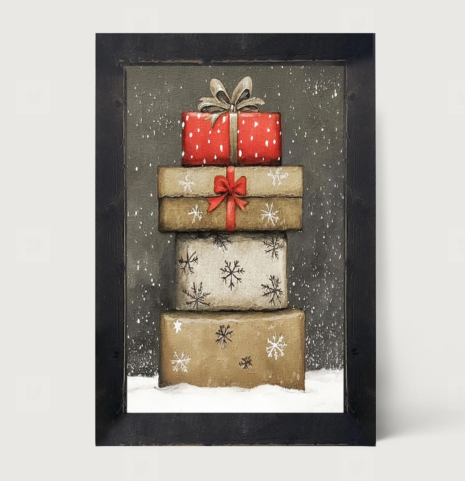 Snowy Presents - Framed Art