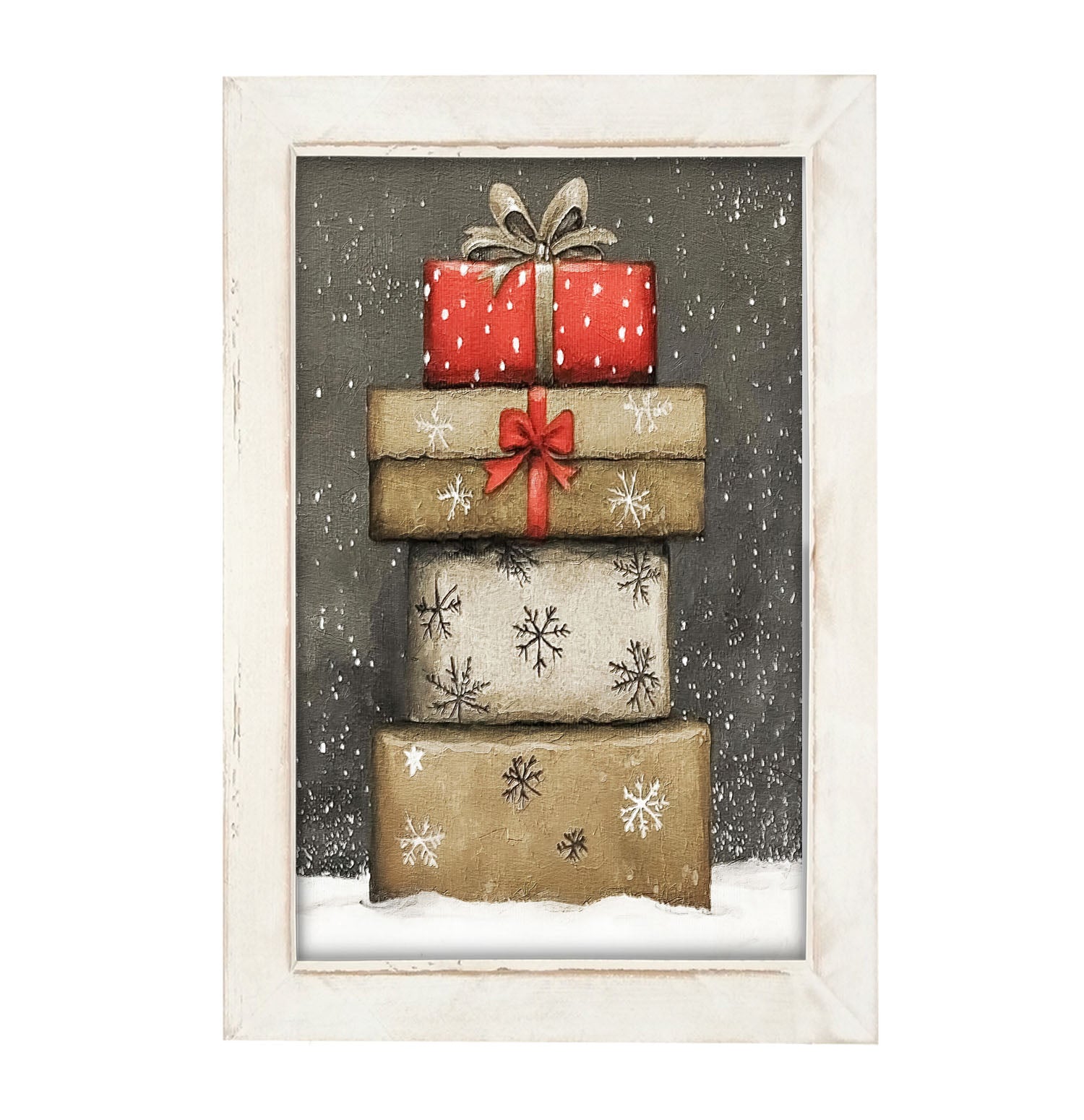 Snowy Presents - Framed Art