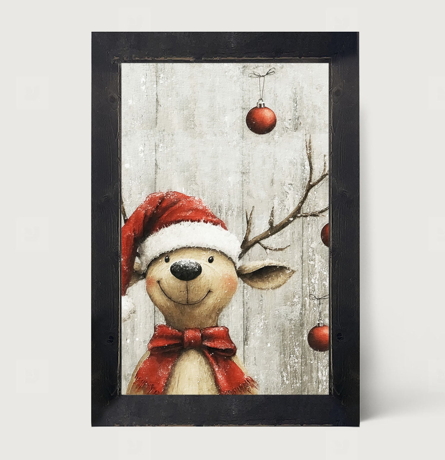 Christmas Dog - Framed Art