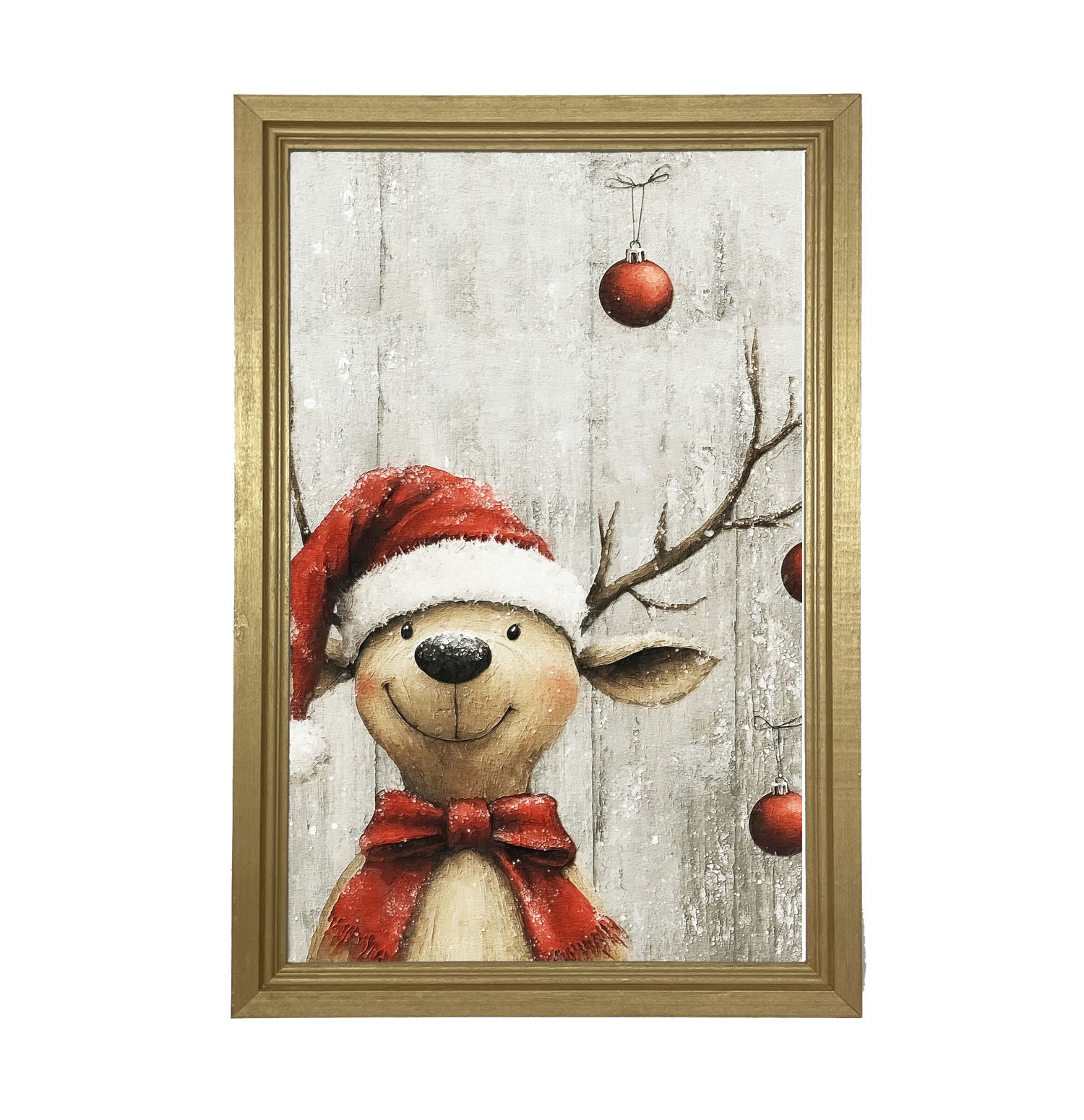 Christmas Dog - Framed Art