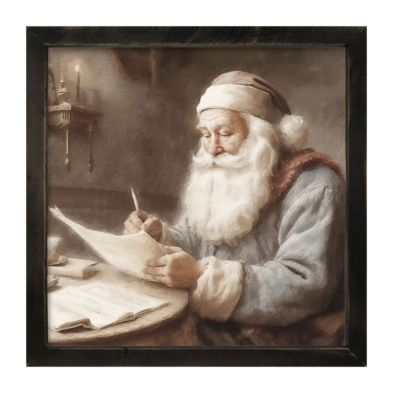 Checking the list - Framed art