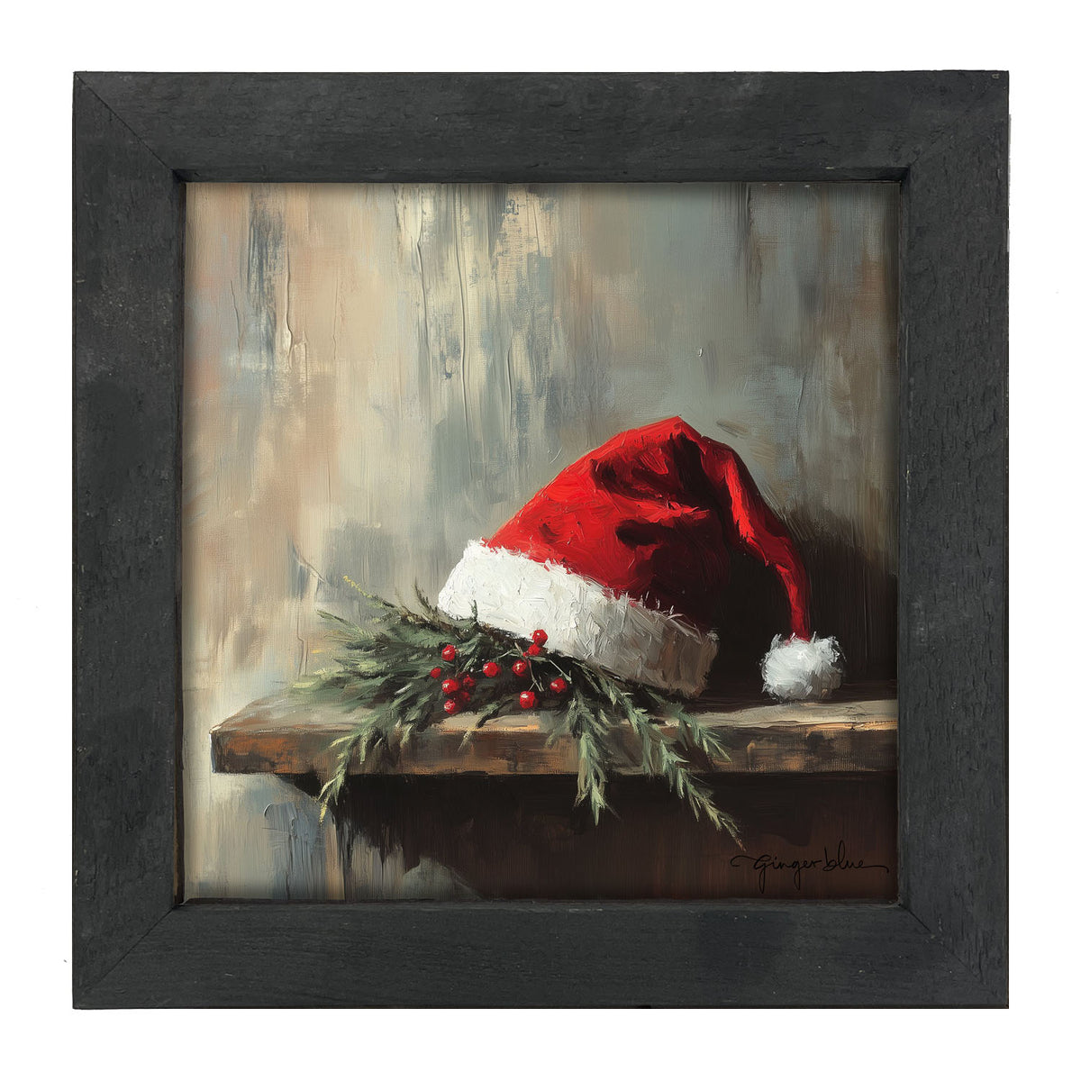 Santa's Hat - Framed Art