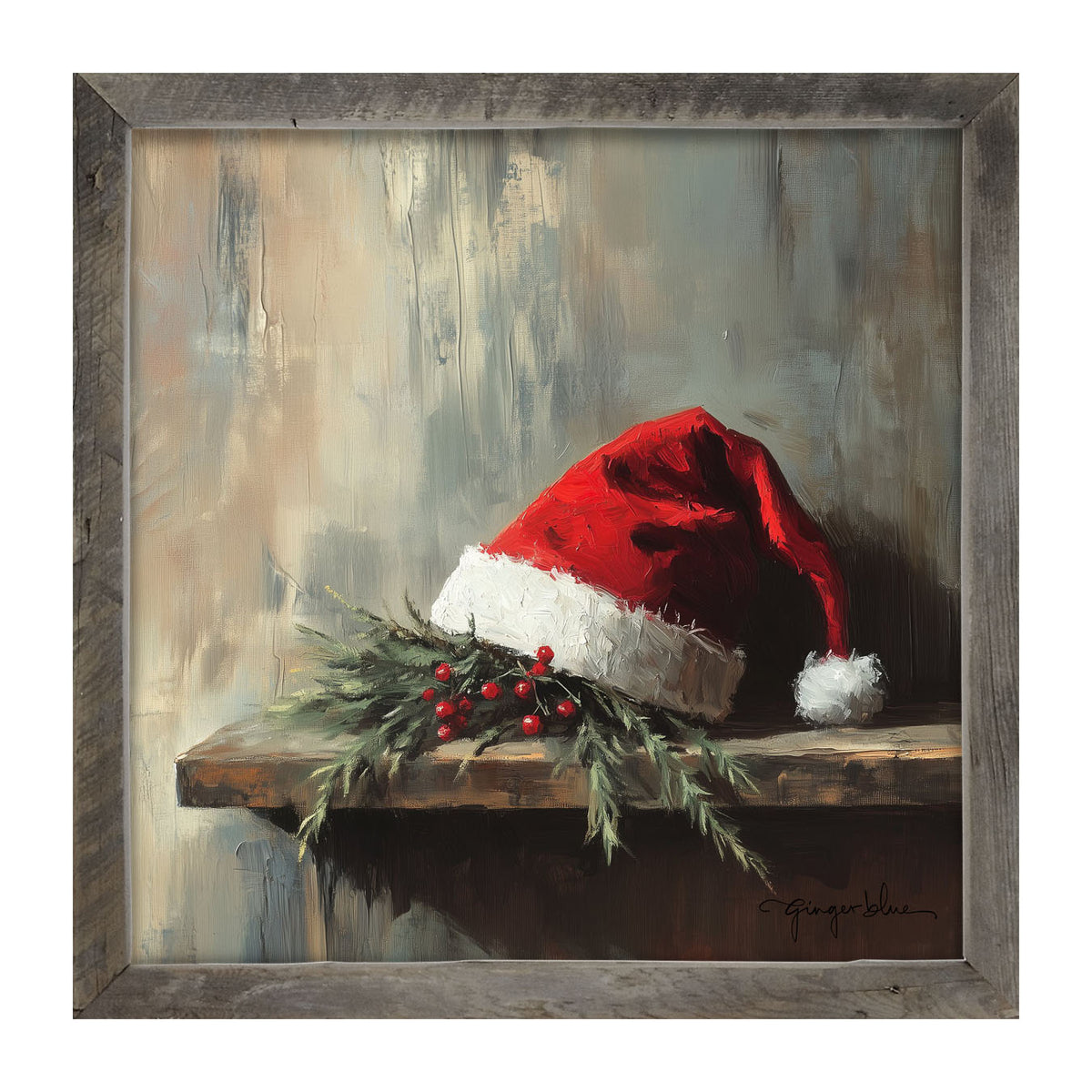 Santa's Hat - Framed Art