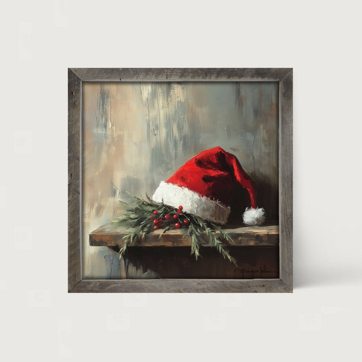 Santa's Hat - Framed Art