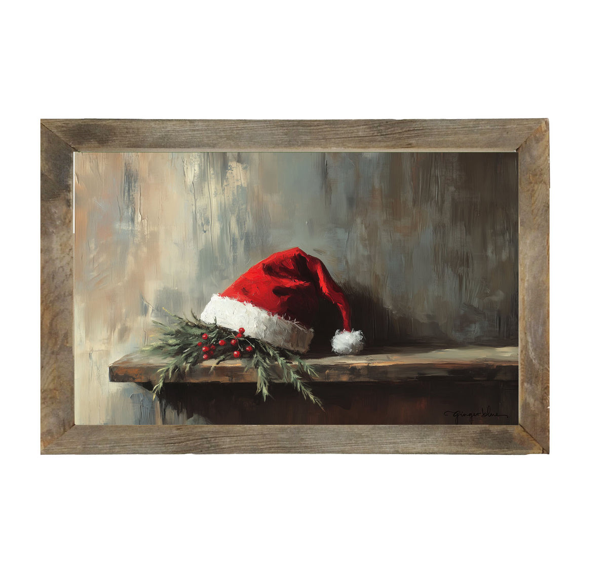 Santa's Hat - Framed Art