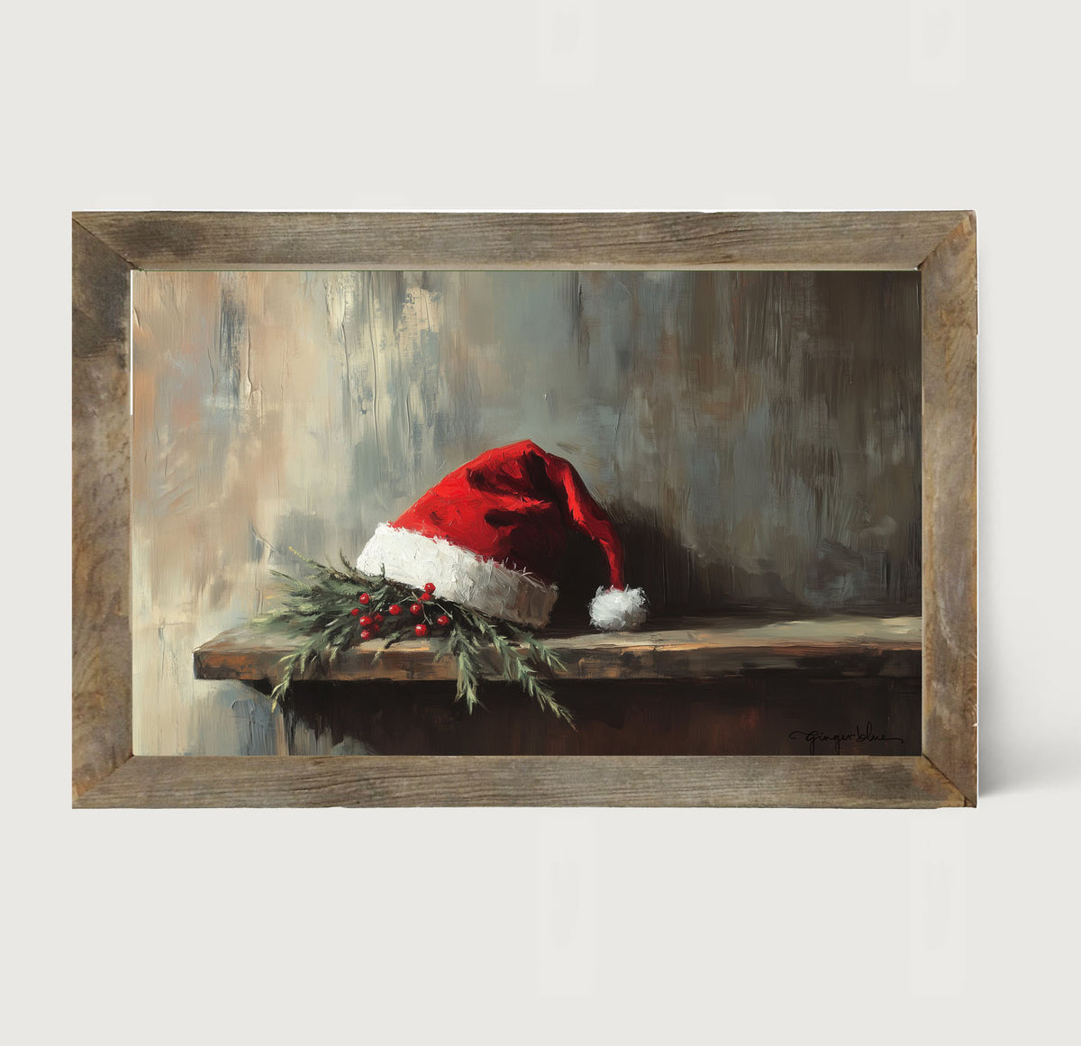 Santa's Hat - Framed Art