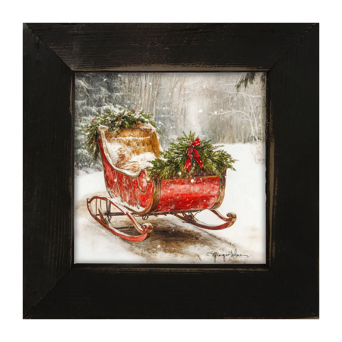 Christmas Sleigh - Framed Art